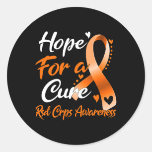 Pegatina Redonda Esperanza Para Una Cura De Conciencia De Rsd Crps