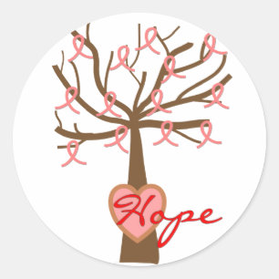 Pegatina Redonda "Esperanza", regalos de la conciencia del cáncer