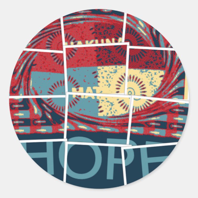 Pegatina Redonda Esperanza Sea El Milagro Hermoso Inspirador (Anverso)