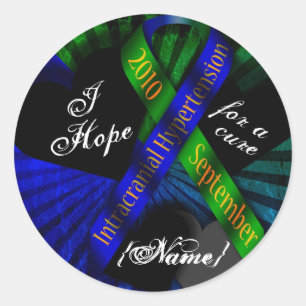 Pegatina Redonda Espero Que Los Pegatinas De Cure Ribbon