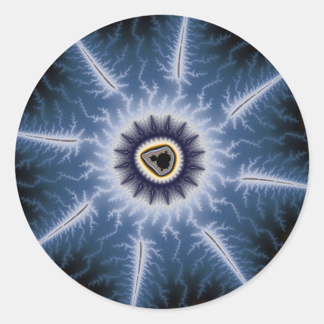 Pegatina Redonda Espinas oscuras (Anverso)