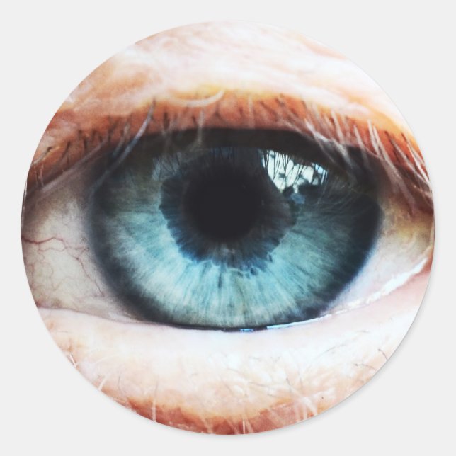 Pegatina Redonda Espinoso Oisbol y Halloween Ojo Azul / Sombreroso  (Anverso)