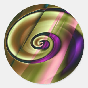 Pegatina Redonda Espiral 3