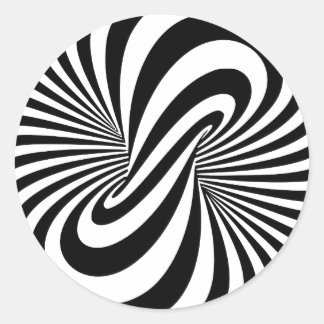 Pegatina Redonda Espiral 3D de ilusión óptica