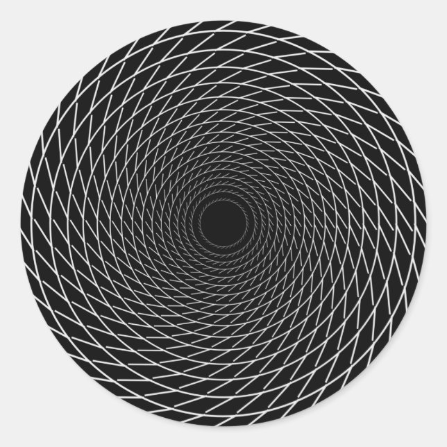 Pegatina Redonda Espiral a infinito (Anverso)