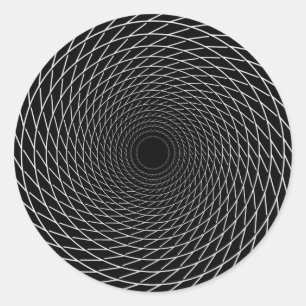 Pegatina Redonda Espiral al infinito