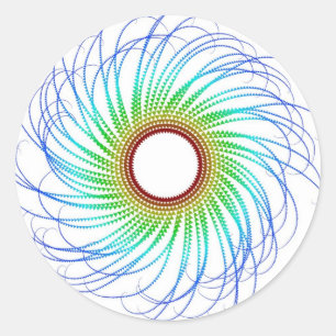 Pegatina Redonda Espiral colorida