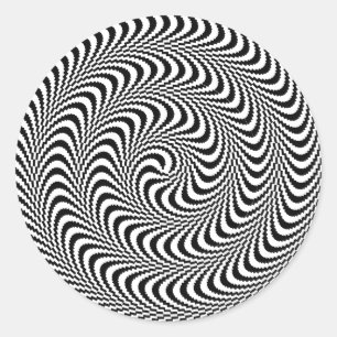 Pegatina Redonda Espiral de bloques ópticos coloreables
