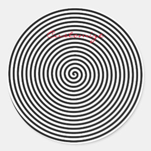 Pegatina Redonda Espiral de hipnosis redonda Thunder_Cove