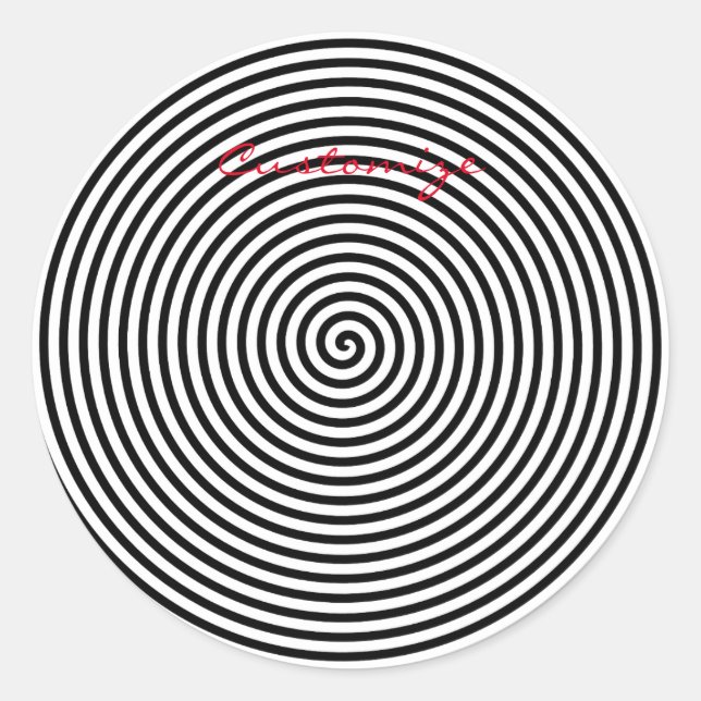 Pegatina Redonda Espiral de hipnosis redonda Thunder_Cove (Anverso)