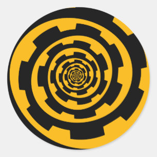 Pegatina Redonda Espiral del engranaje