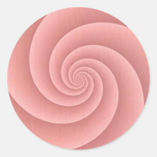 Pegatina Redonda Espiral en la impresión de textura Metalizado pinc