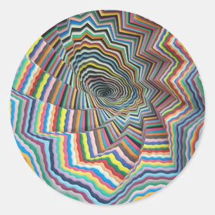 Pegatina Redonda Espiral hipnótica