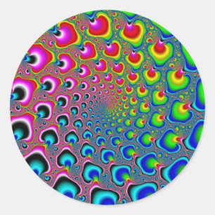 Pegatina Redonda Espiral inversa