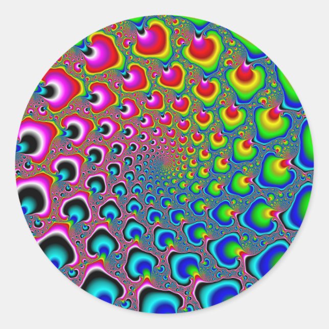 Pegatina Redonda Espiral inversa (Anverso)