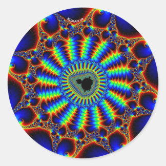 Pegatina Redonda espiral-mandel