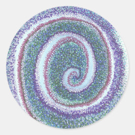 PEGATINA REDONDA "ESPIRAL SHELL"
