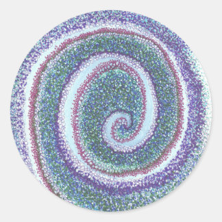 PEGATINA REDONDA "ESPIRAL SHELL"