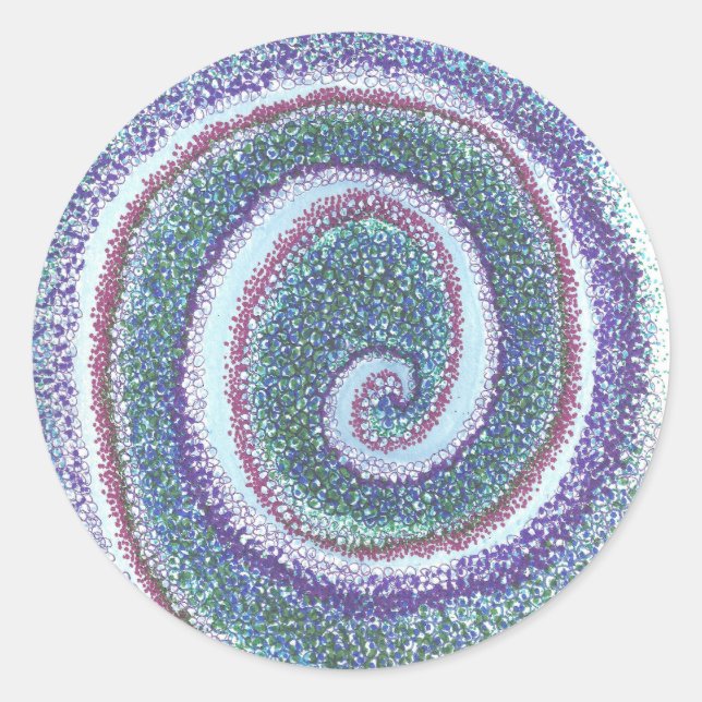 PEGATINA REDONDA "ESPIRAL SHELL" (Anverso)