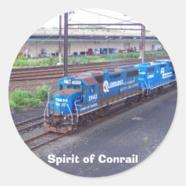Pegatina Redonda Espíritu de Conrail - GP38 - PRR #2943 en pintura