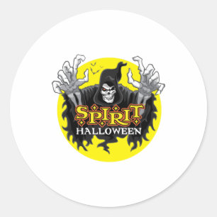 Pegatina Redonda Espíritu de Halloween