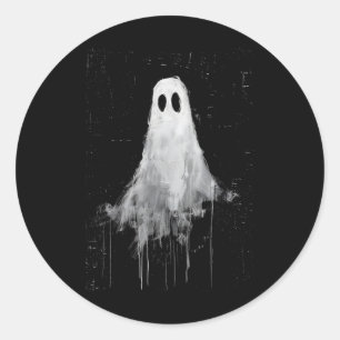 Pegatina Redonda Espíritu de horror fantasma asustado miedo Gótico