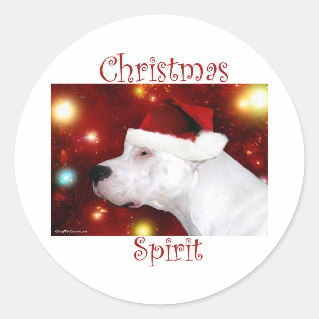 Pegatina Redonda Espíritu de Navidades argentinos de Dogo - Pegatin (Anverso)