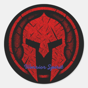 Pegatina Redonda Espíritu guerrero
