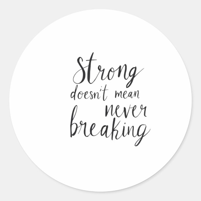 Pegatina Redonda Espíritu inquebrantable (Anverso)