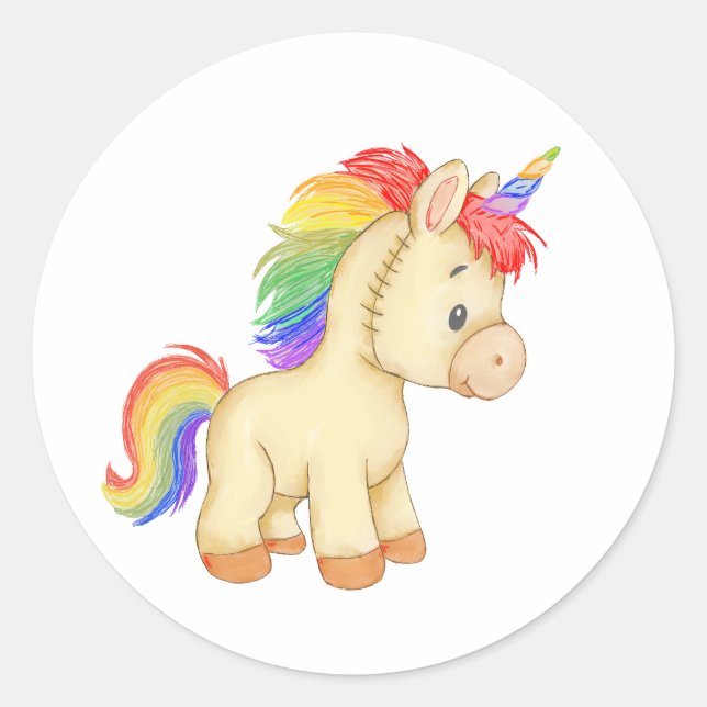 Pegatina Redonda Espolvorear el mundo con la magia (Anverso)