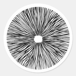 Pegatina Redonda Espora de hongos mágicos