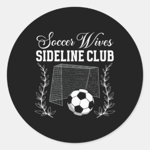 Pegatina Redonda Esposas de Fútbol Club al margen Esposa de un Fútb