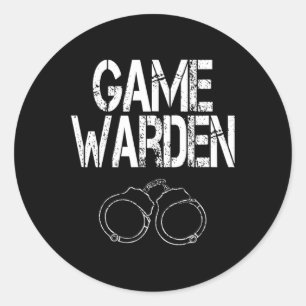 Pegatina Redonda Esposas de guardianes de juegos vago disfraz de Ha