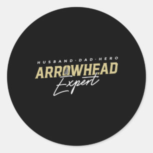 Pegatina Redonda Esposo papá Arrowhead Experto Hero Arrowhead Recop