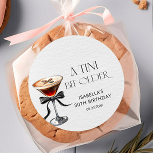 Pegatina Redonda Espresso Martini Tini Un Poco Mayor Fiesta de Cump