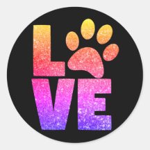 Espuma arcoiris - Paw Print Love en negro