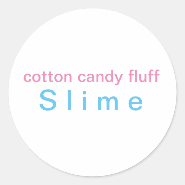 Pegatina Redonda espuma de algodón dulce Slime (Anverso)