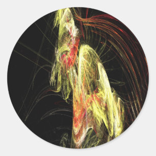 Pegatina Redonda Esqueleto Hominoid