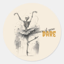 Esqueletos bailarines Pegatinas de baile Hallowe'e