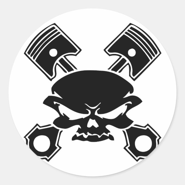 PEGATINA REDONDA ESQUEMA Y PISTOLAS (Anverso)