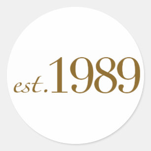 Pegatina Redonda Est 1989