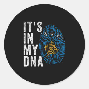 Pegatina Redonda Está en mi ADN - Bandera de Kosovo