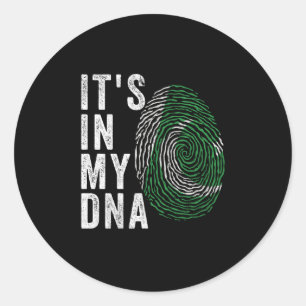 Pegatina Redonda Está en mi ADN - Bandera de Pakistán