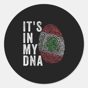 Pegatina Redonda Está en mi ADN - Bandera del Líbano