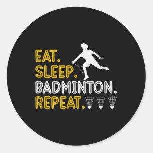 Pegatina Redonda Está En Mi Dna Badminton Shuttle Badminton P