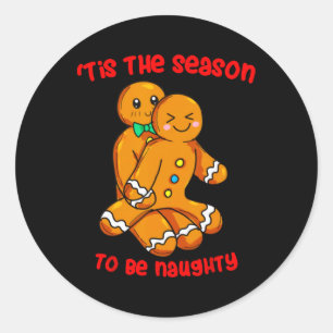 Pegatina Redonda Esta Es La Pareja De Gingerbread De Los Navidades