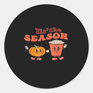 Pegatina Redonda Esta es la temporada Halloween Spice Fall Autumn P