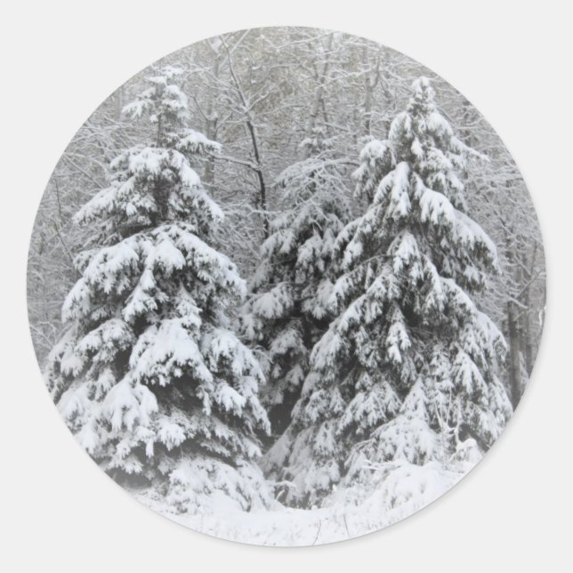 Pegatina Redonda Esta es la temporada . ... ... Vacaciones en invie (Anverso)