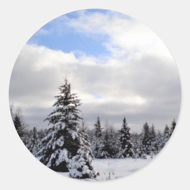 Pegatina Redonda Esta es la temporada . ... ... Vacaciones en invie (Anverso)