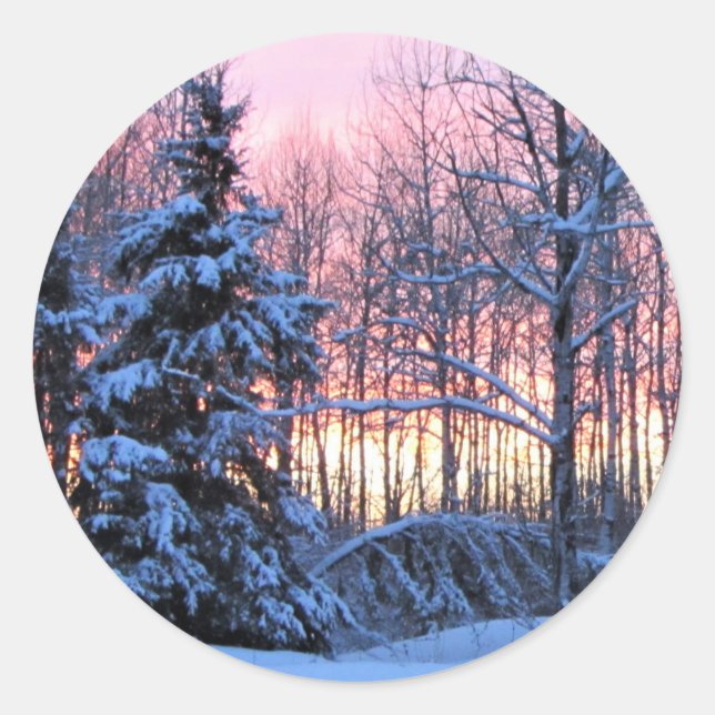 Pegatina Redonda Esta es la temporada . ... ... Vacaciones en invie (Anverso)